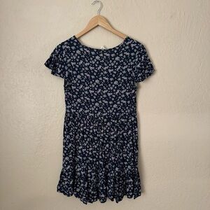 Navy Blue Floral Sundress - M